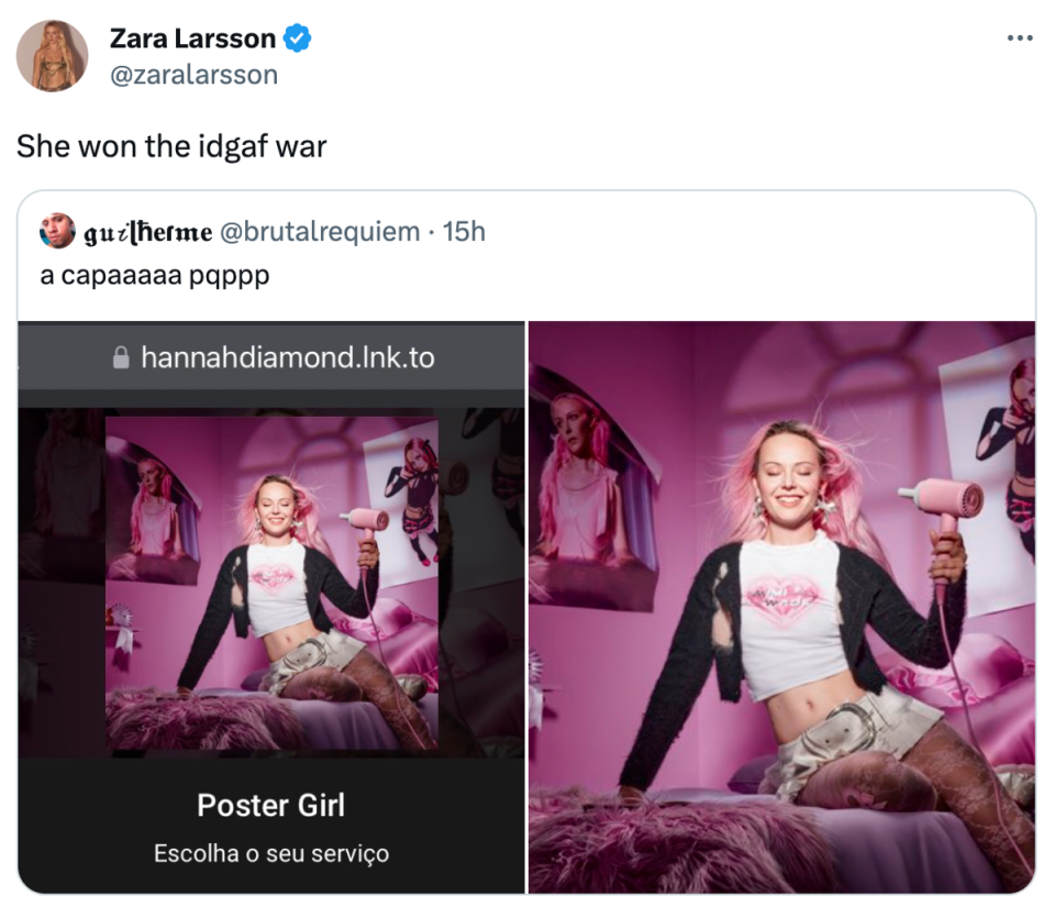 Larsson’s tweet (Twitter/X)
