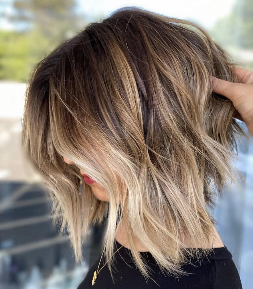 Angled Balayage Bob