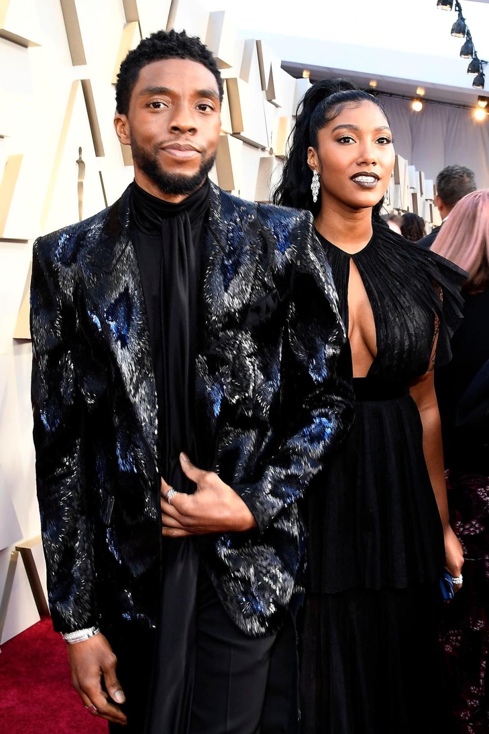 According to court documents, the request to divide Chadwick Boseman’s estate was made by his wife Taylor Simone Ledward (Getty Images)