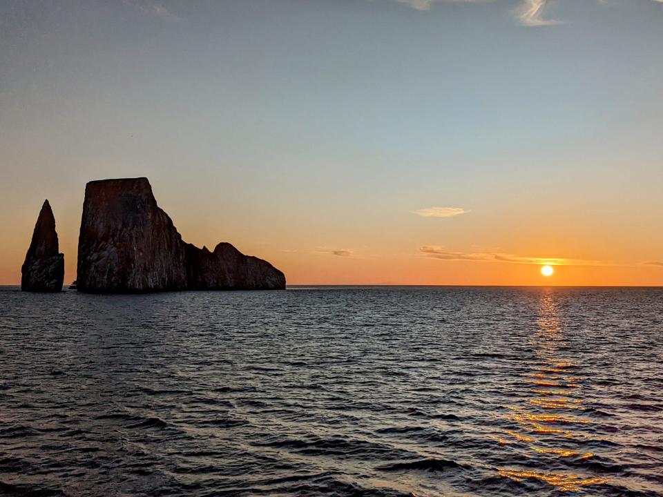 Kicker Rock at sunset