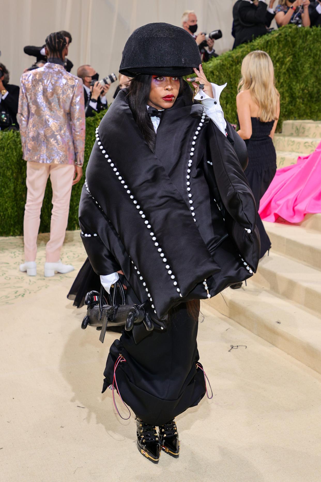 Erykah Badu attends The 2021 Met Gala Celebrating In America: A Lexicon Of Fashion at Metropolitan Museum of Art on Sept. 13, 2021 in New York.
