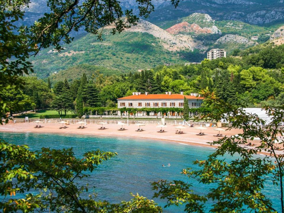 The Aman Sveti Stefan resort in Montenegro.