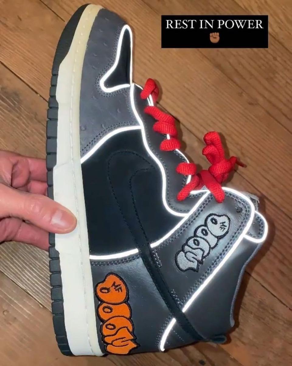 MF DOOM Nike SB Dunk High Sample