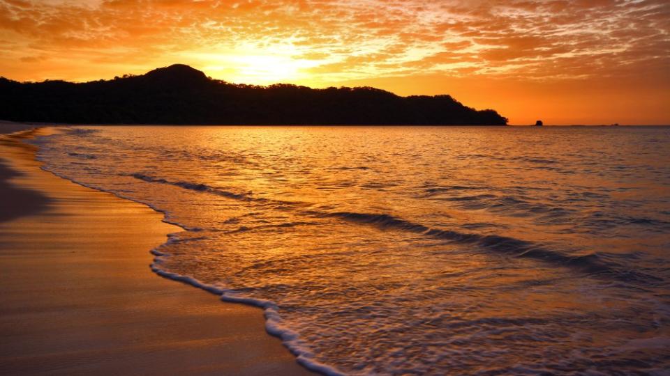 sunset on the beach 