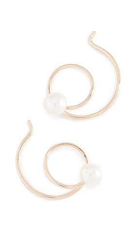 Zoe Chicco 14k Gold Freshwater Cultured Pearl Swirl Earrings