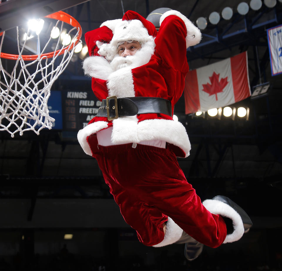 Here comes Santa Claus, here comes Santa Claus, right down the lane with a gnarly jam. (Getty Images)