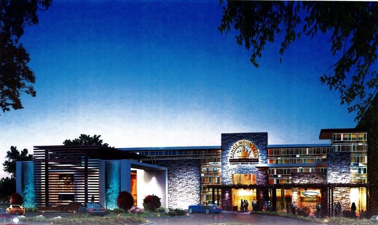 A rendering of the proposed Kings Mountain casino from Rob Schaeffer Visualization and Planning. [Courtesy of TGS Engineers]