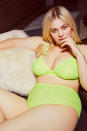 <p>Be bold and delicate at the same time in this stand out neon green lacy lingerie set.<br>Cosabella x Eloquii Ferrara Soft Bustier, $125, <a rel="noopener" href="https://fave.co/2T7xaOJ" target="_blank" data-ylk="slk:eloquii.com;elm:context_link;itc:0;sec:content-canvas" class="link ">eloquii.com </a><br>Cosabella X Eloquii Ferrara Hotpant, $40, <a rel="noopener" href="https://fave.co/2AWsRyK" target="_blank" data-ylk="slk:eloquii.com;elm:context_link;itc:0;sec:content-canvas" class="link ">eloquii.com </a> </p>