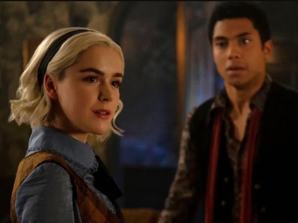 Kiernan Shipka and Chance Perdomo in ‘Chilling Adventures of Sabrina’ (Netflix)