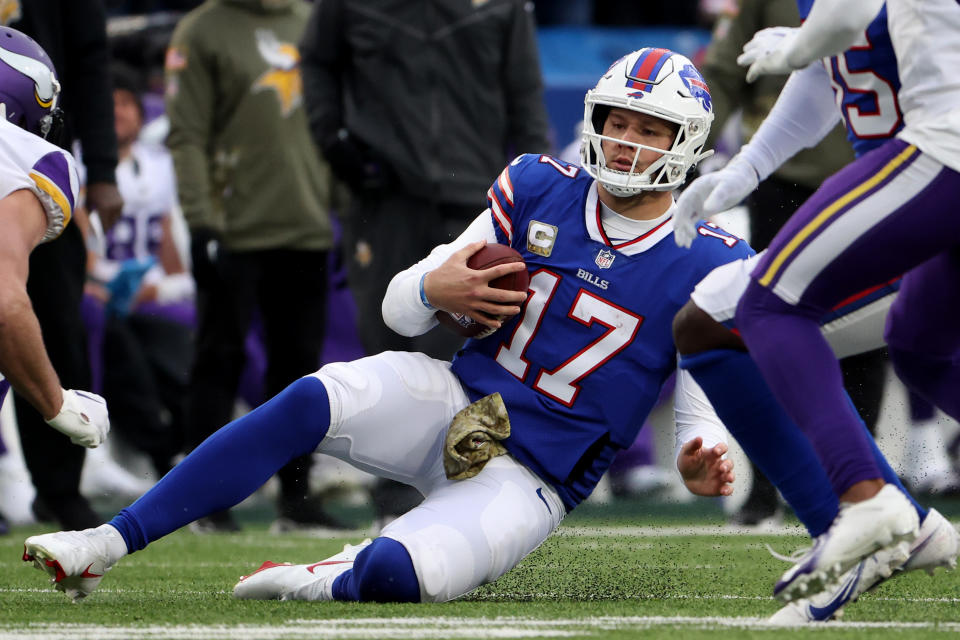 Josh Allen #17 of the Buffalo Bills is a fantasy superstar