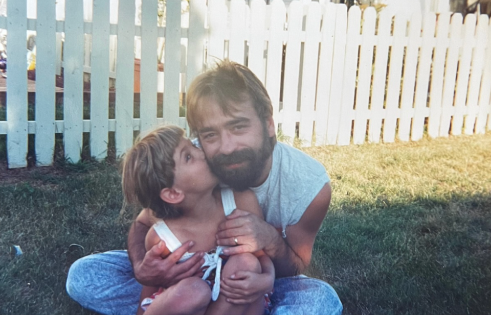 "These little bits of grief have always been there even before (her father, Steven Jencsik, right) passed away, but it was just like the final gut punch once it finally happened," Jillian Pizzolo (left) says ahead of her wedding day.