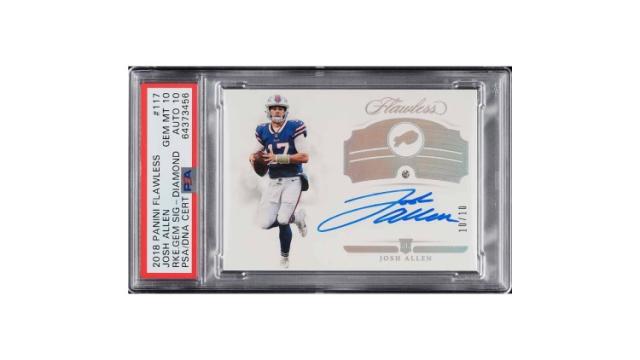 Josh Allen rookie card: National Treasures PSA 10 autograph sells