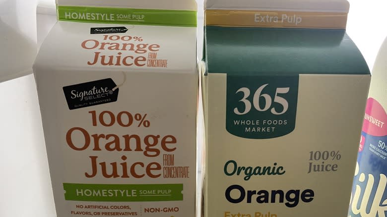 safeway and whole foods orange juices