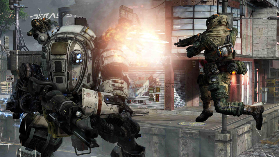 This photo provided by Electronic Arts/Respawn Entertainment shows a scene from the video game, "Titanfall." (AP Photo/Electronic Arts/Respawn Entertainment)