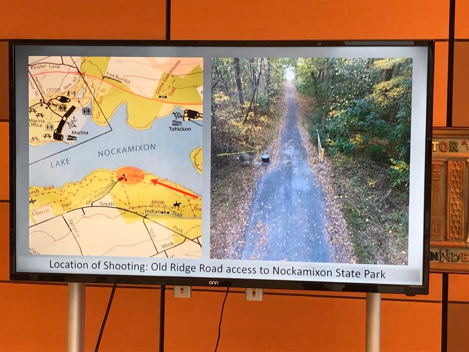 Jason Kutt, 18, was shot in the back of the neck while at Nockamixon State Park Saturday. A man in hunting gear was spotted on Old Ridge Road shortly after the shooting.