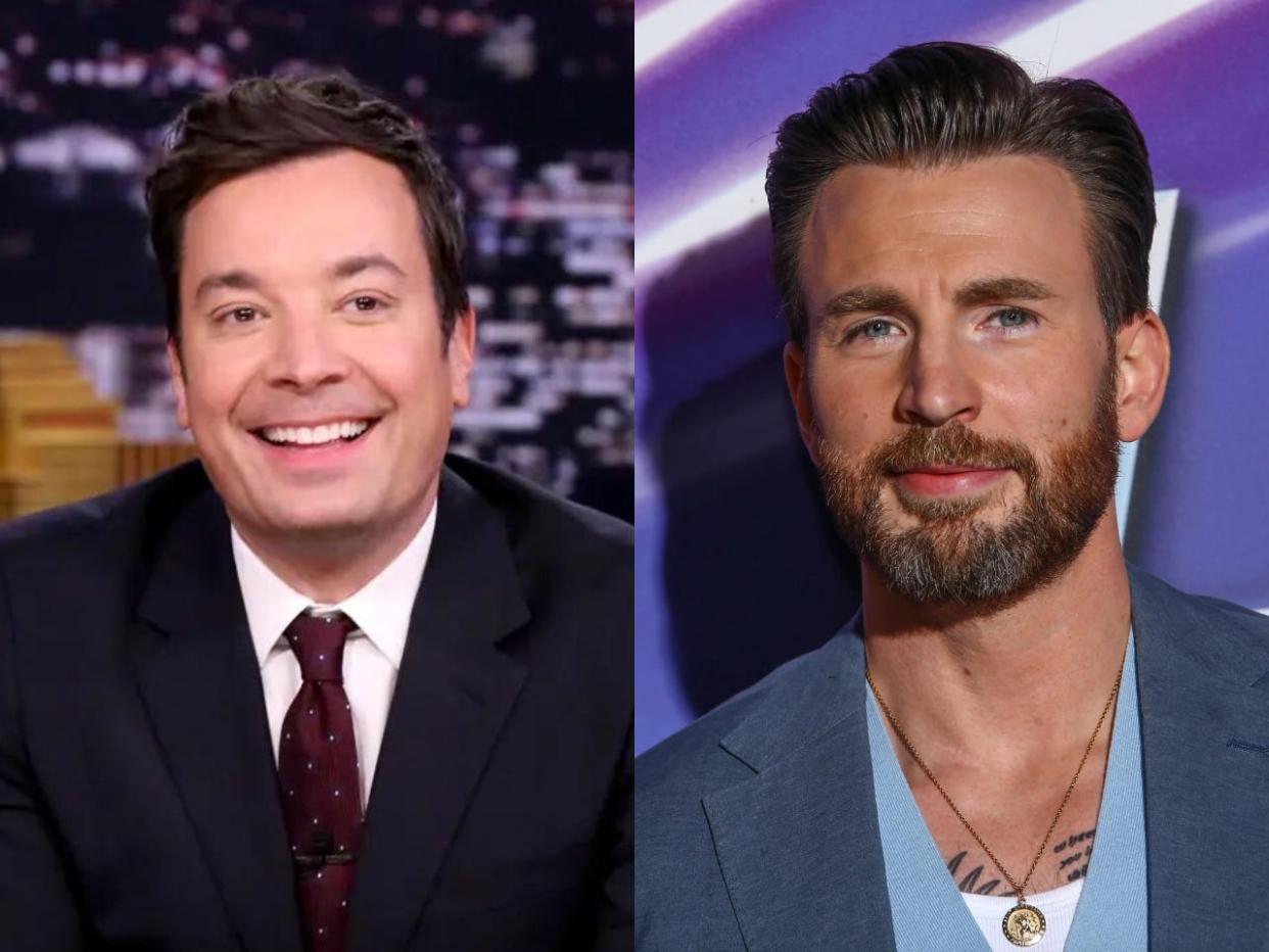 Jimmy Fallon and Chris Evans