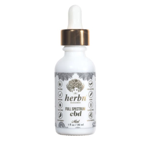 Herbn Goddess Full Spectrum CBD Oil, $129, <a href="https://herbngoddess.com/product/cbd-tincture-oil/" rel="nofollow noopener" target="_blank" data-ylk="slk:available here;elm:context_link;itc:0;sec:content-canvas" class="link ">available here</a>.<br>