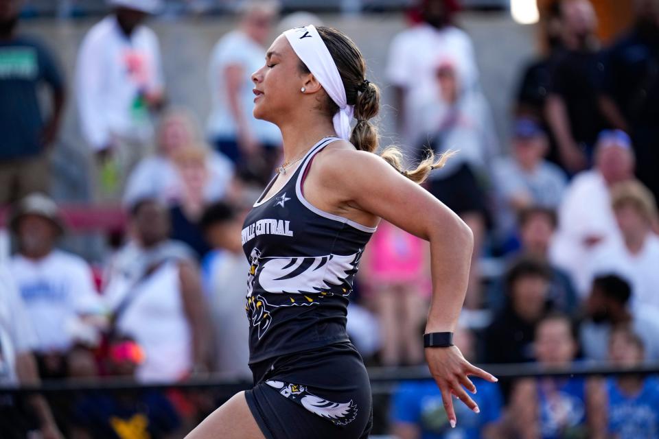 Westerville Central’s Olivia Pace won the long jump and finished second in the 100 in Division I.