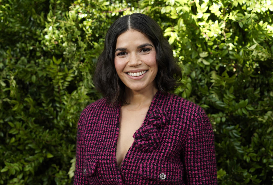 America Ferrera attends the Academy Women's Luncheon on Thursday, Nov. 9, 2023, at the Academy Museum of Motion Pictures in Los Angeles. (AP Photo/Chris Pizzello)