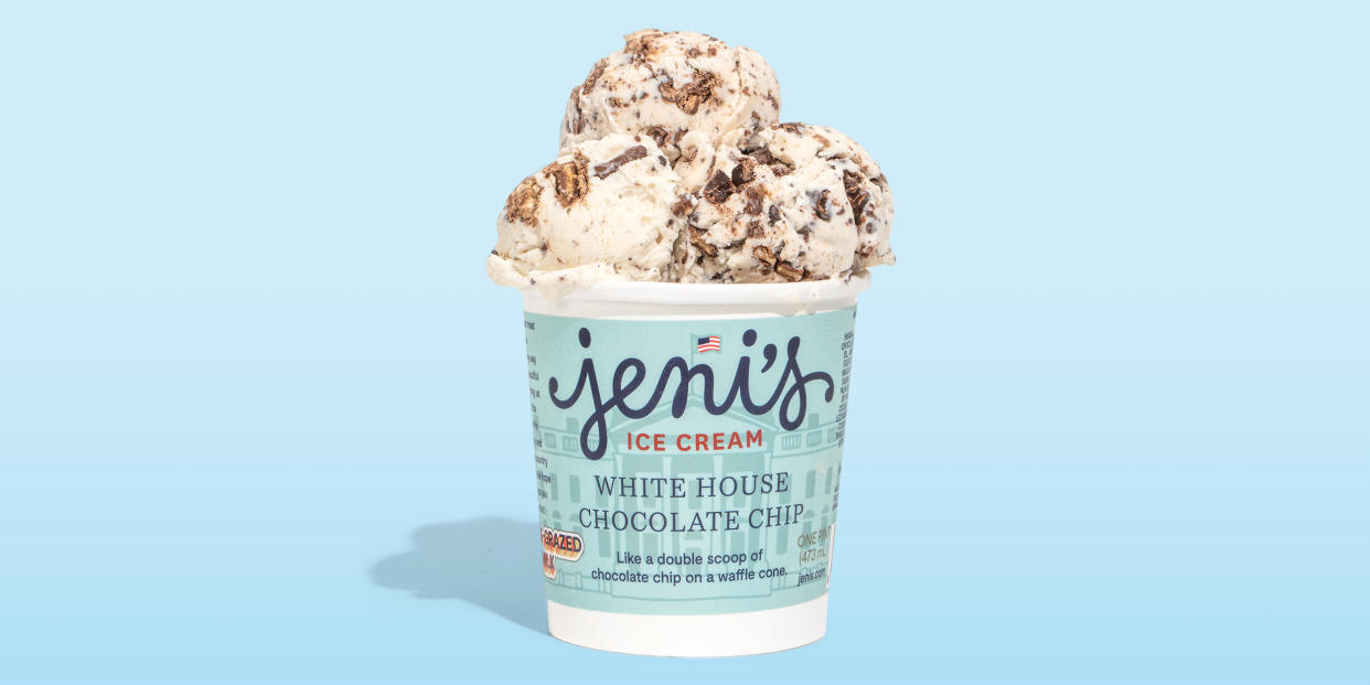 Ice cream on blue background (Jeni's Splendid Ice Creams)