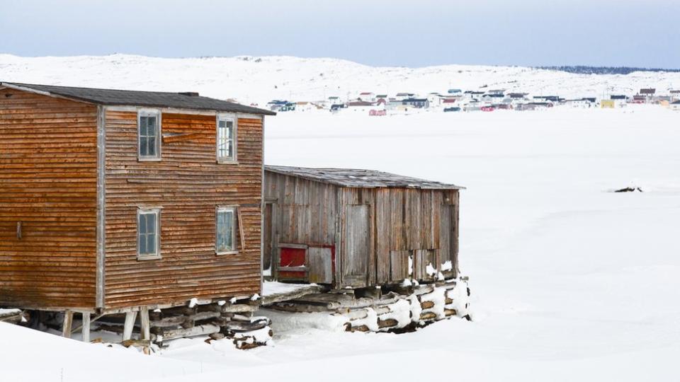 Casas sin cimientos en la isla de Fogo