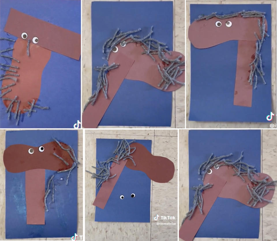 Van Driel uploaded a similar video last year featuring a lion craft that her students completed with equally hysterical results. (Courtesy Briar Van Driel)