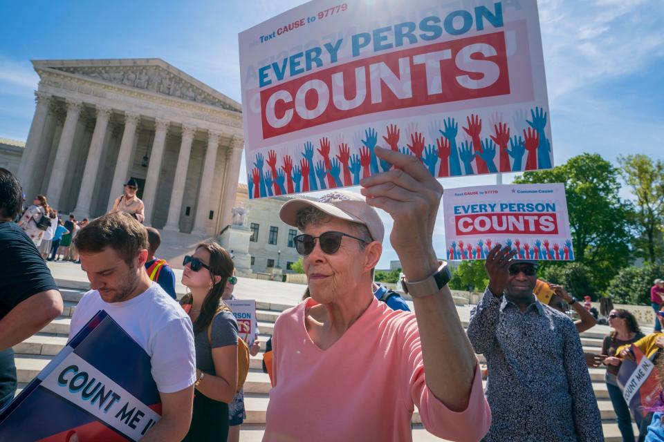 Census protest at the Supreme Court on April 23, 2019.