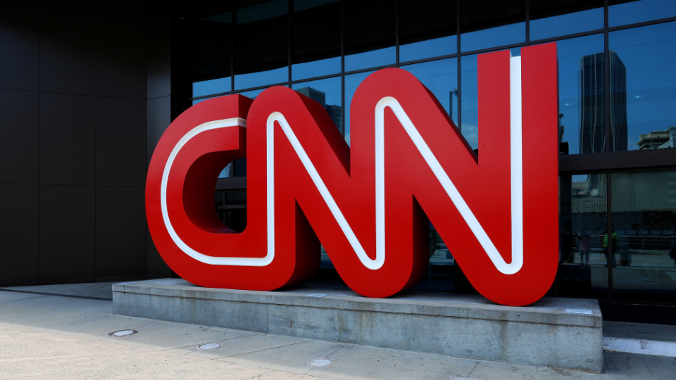 CNN Center signage in Atlanta, Georgia on July 28, 2019.