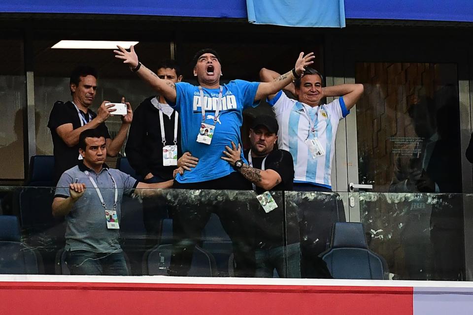 Diego Maradona, meanwhile, needed medical treatment after celebrating the last goal