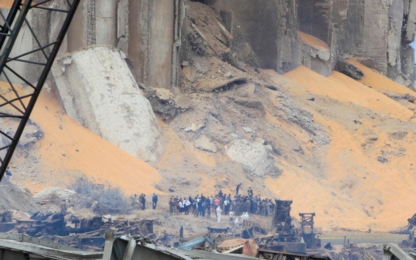 An estimated 2,750 tons of ammonium nitrate had been left in a warehouse - AFP GETTY