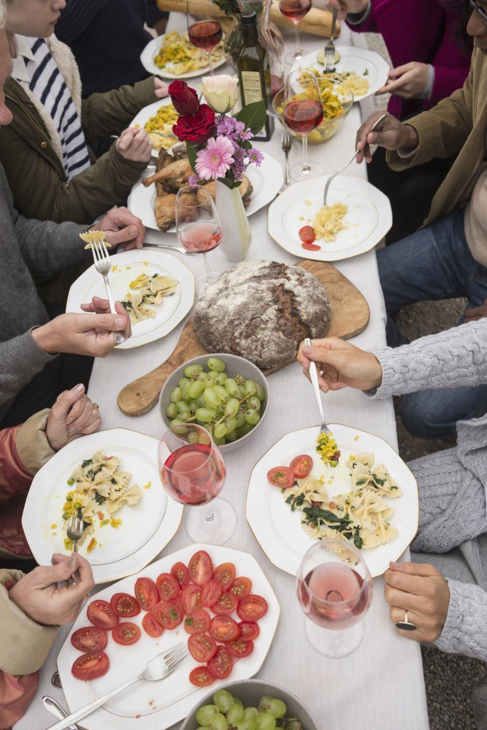 Big, crazy, loud dinners with the whole family.