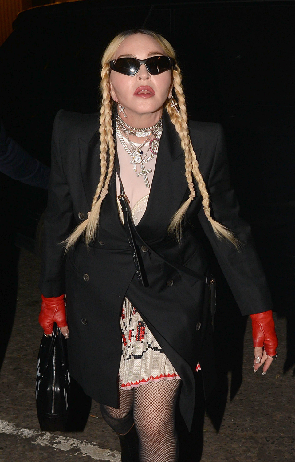 Madonna arrives at The Twenty Two in Grosvenor Square in London, England 2022
