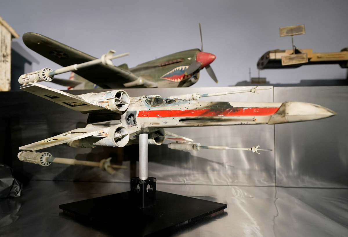 A miniature model called "Red Leader," a X-wing Starfighter from the 1977 film  (AP)