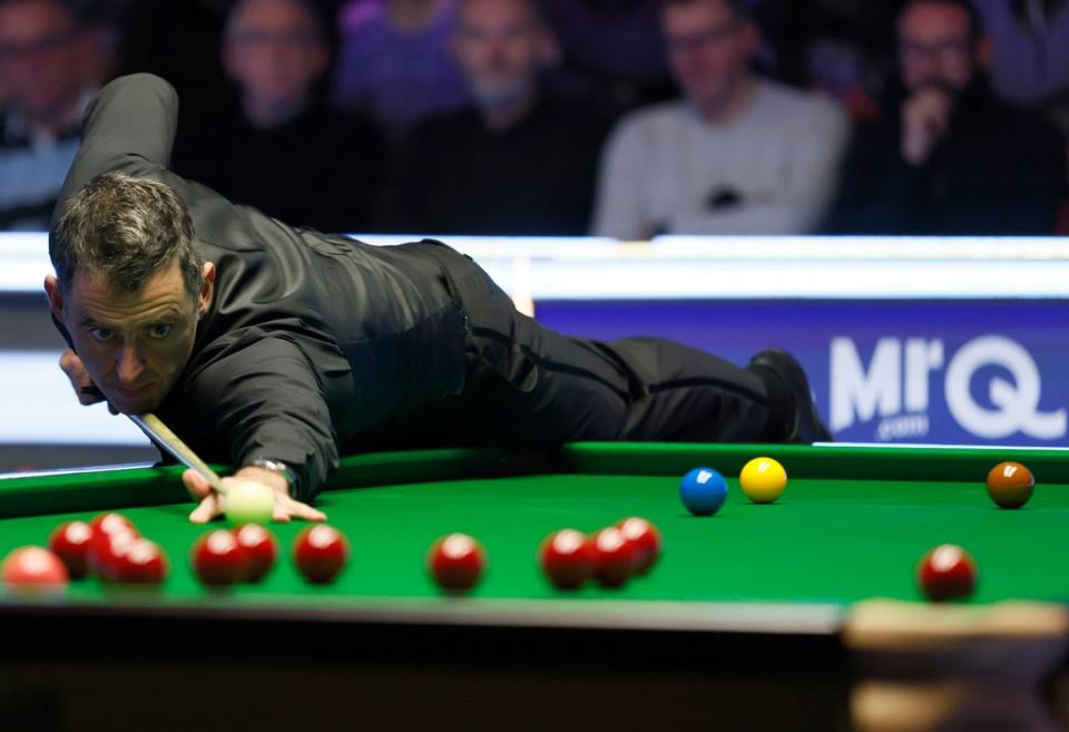 Ronnie O’Sullivan will take on Hossein Vafaei in the semi-finals  (PA)