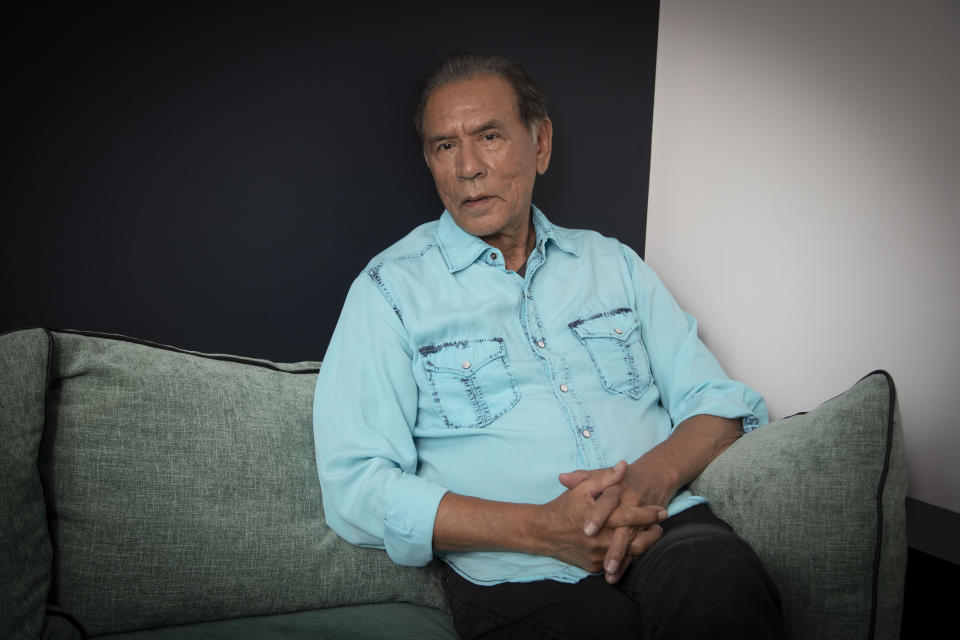 Actor Wes Studi poses for a portrait in New York on June 14, 2022, to promote his film "A Love Song." (Photo by Andy Kropa/Invision/AP)