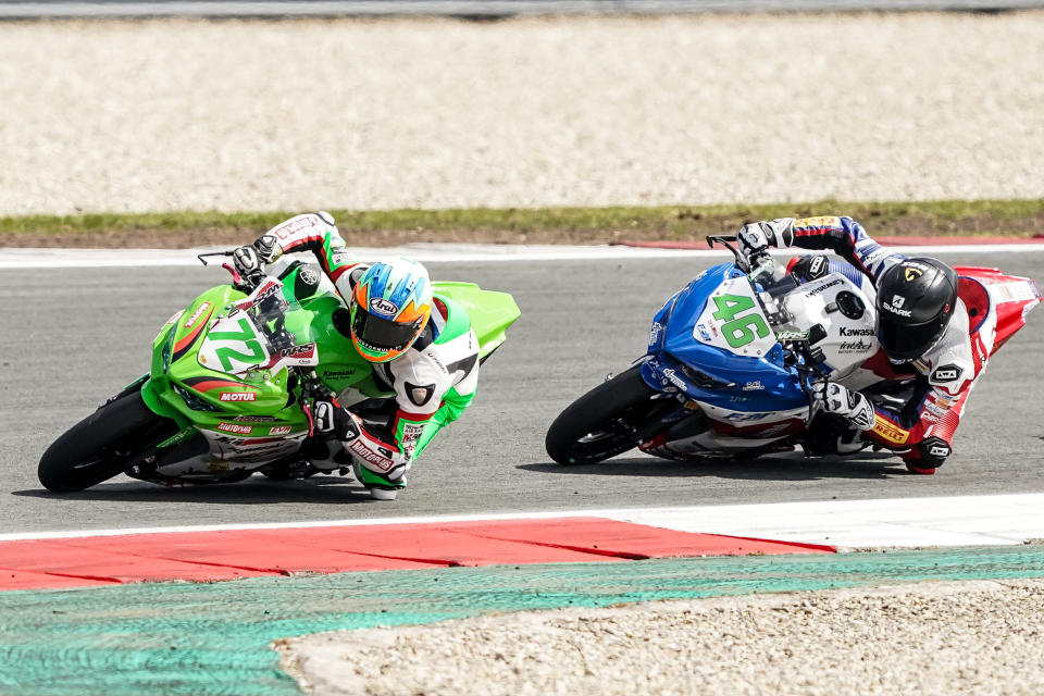 Victor Steeman, pictured here in the SuperSport 300 race during the Dutch Round in April.