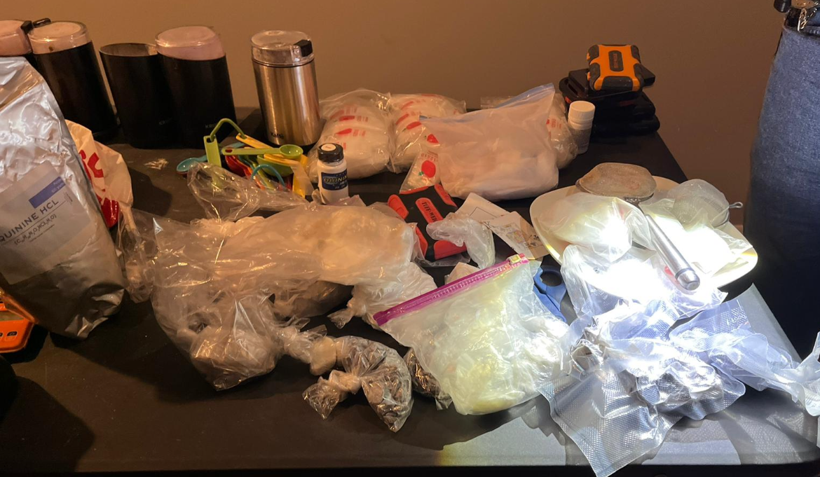 Drugs seized by law enforcement in Chicago as part of the largest fentanyl bust in Brown County Drug Task Force's history