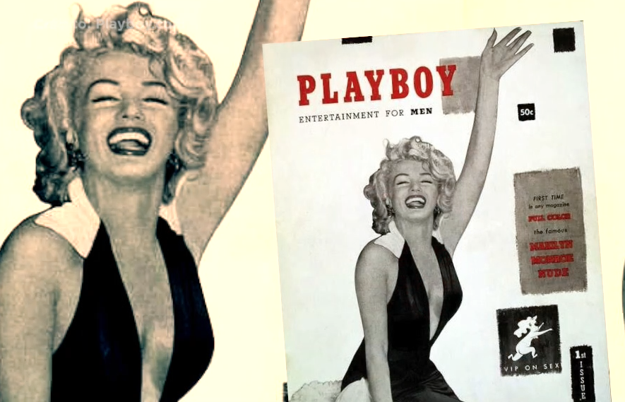 Primera revista Playboy, en esta edición la invita fue Marilyn Monroe. En la portada, la talentosa salió con ropa pero en el interior de la revista estaba desnuda. Foto: Getty Images.