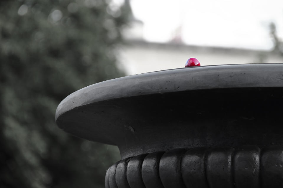 January 2: Berlin colorkey by chrisei71. 'Just another day walking through Berlin, Germany, while holding a camera in my hand. I saw a cherry placed on the edge of a fountain. A cherry placed there where you wouldn't expect one. And you will only notice it if you take your time to look around the world. Keep eyes open and hold your camera at the ready!'