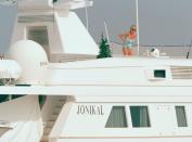 <p>Princess Diana on board the Jonikal yacht, where she first got to know Dodi better. </p>