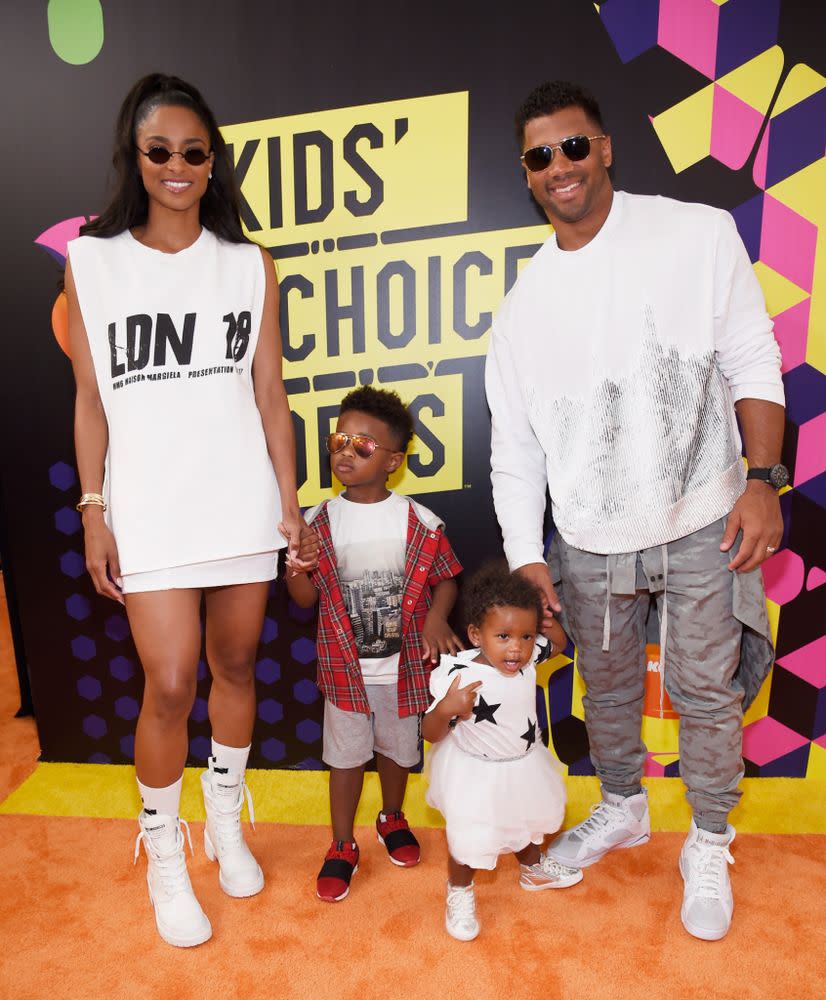 Ciara, Russell Wilson, Future Zahir, and Sienna Princess