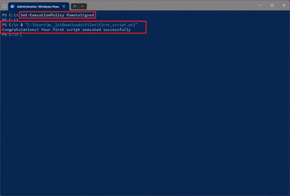 Run PowerShell script on Windows 10