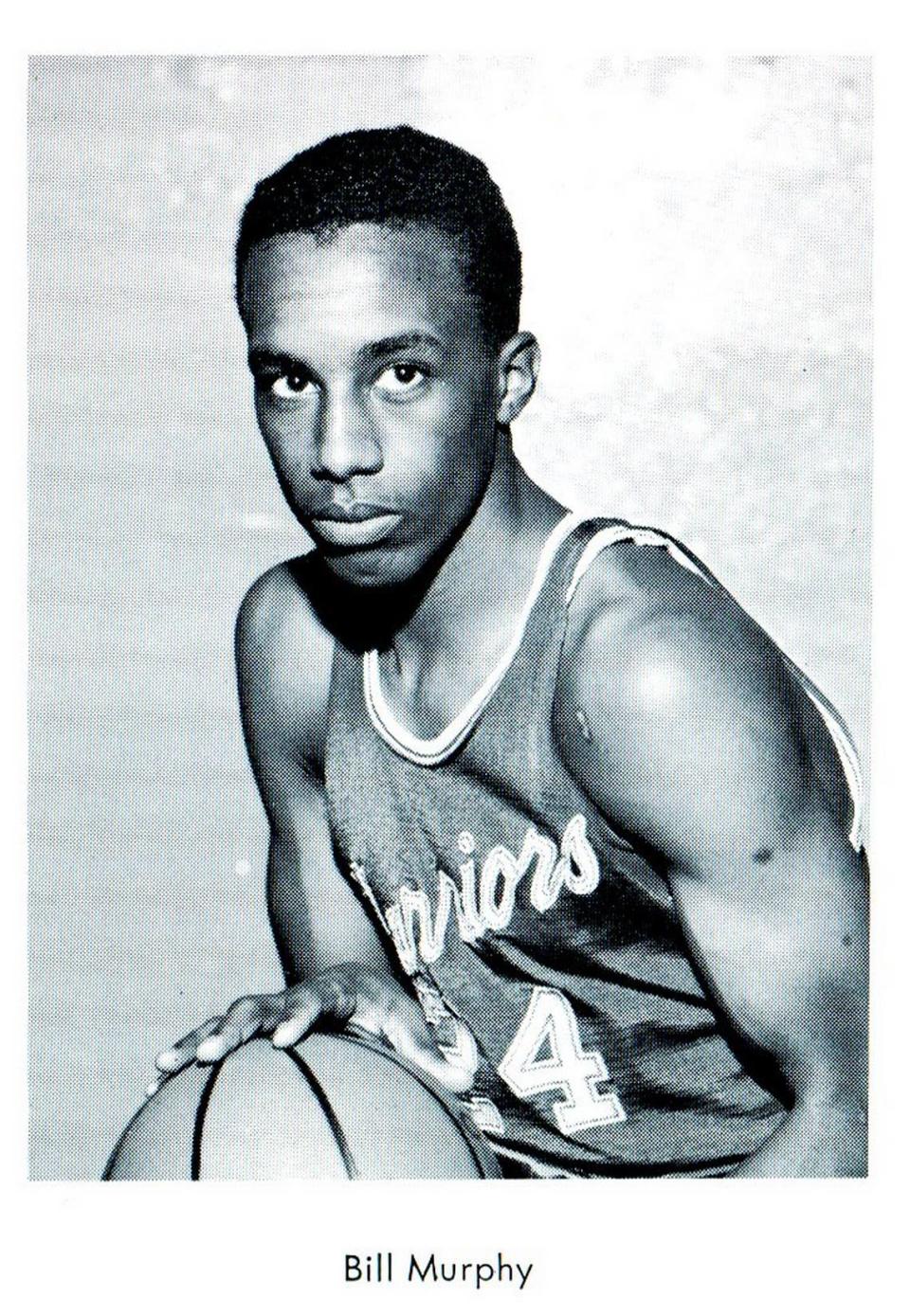 Bill Murphy poses for a portrait as a member of Clover Park High School’s basketball team in Lakewood, circa 1960-1962.