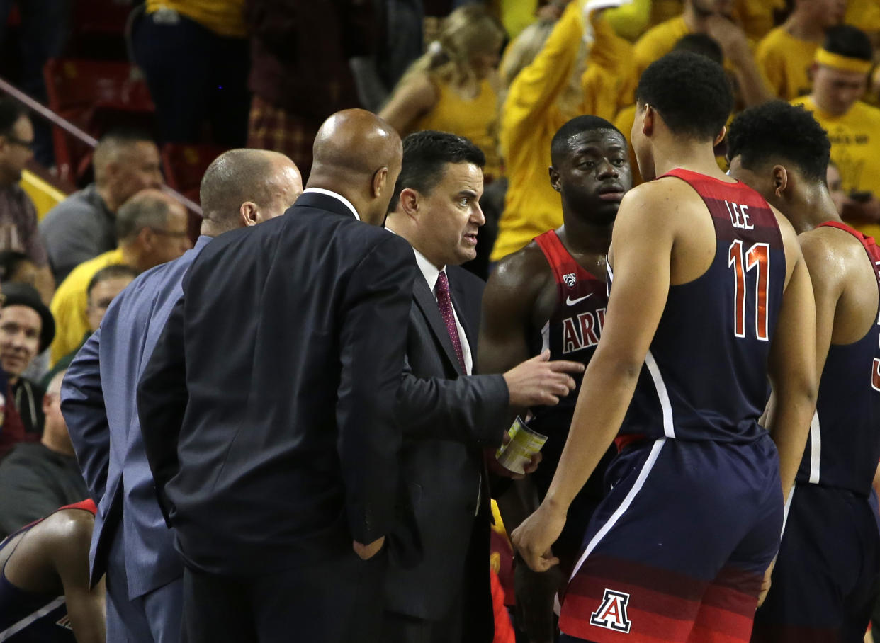 Arizona head coach Sean Miller (AP Photo/Rick Scuteri)