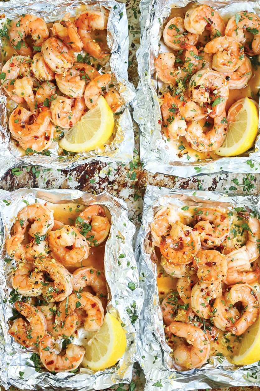 Shrimp Scampi Foil Packets