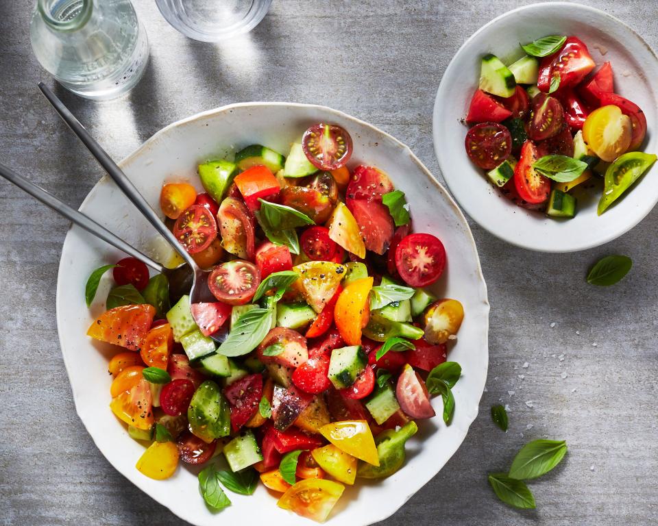 Tomato, Cucumber, and Basil Salad