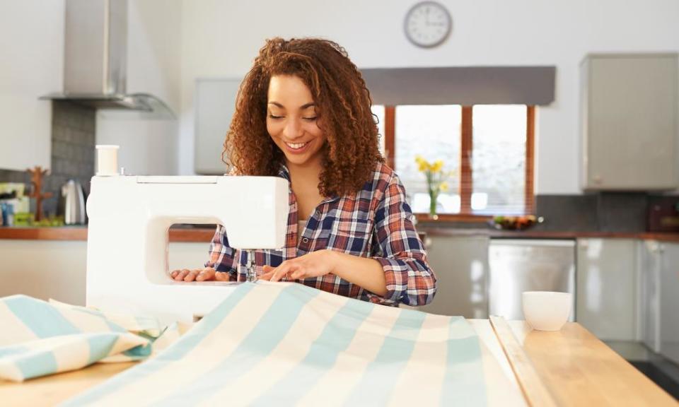 Woman at a sewing machine