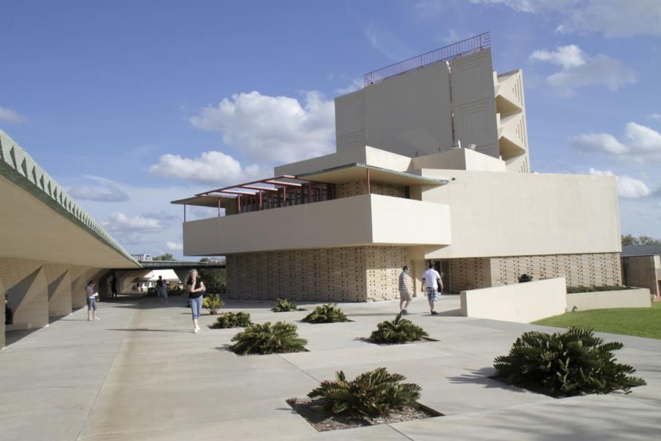 <div class="inline-image__caption"><p>The exterior of Annie Pfeiffer Chapel.</p></div> <div class="inline-image__credit">Universal Images Group via Getty Images</div>