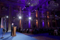 Asgardia's Head of Nation Igor Ashurbeyli speaks during the inauguration ceremony of Asgardia's first Head of Nation in Vienna, Austria June 25, 2018. REUTERS/Lisi Niesner