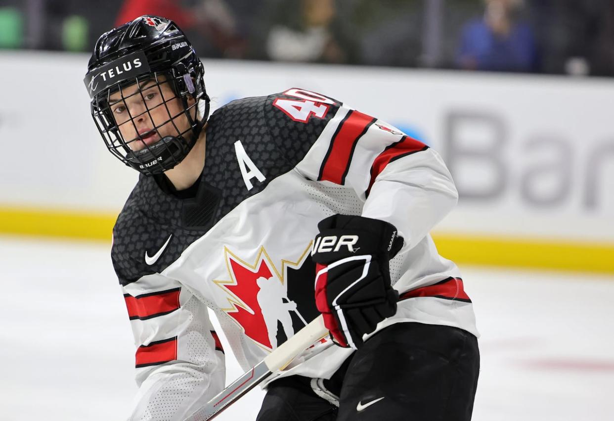 Forward Blayre Turnbull of Stellarton, N.S., signed a three-year contract with the Toronto team during the league's initial free agency period. (Ethan Miller/Getty Images - image credit)